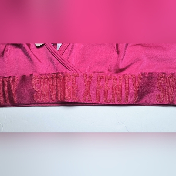 Savage X Fenty By Rihanna Forever Savage Pink Racerback Wireless Bralette L NWT - Picture 6 of 7